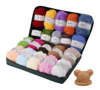 Ilauke Fluffy Yarn 20x30g, Chunky Yarn for Knitting & Crochet, Soft Knitting Wool for Blanket, Baby Clothes & Dolls, Rug
