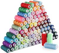 ilauke Sewing Thread Set 100 Colour Polyester Thread Kit with 10 Sewing Needles, 2 Needle Threader, Yarn Scissors, Stripper and Pearl Needle for Hand or Machine Sewing