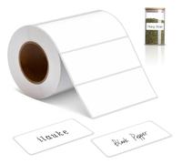 ilauke Sticky Labels, 500PCS 89mm x 36mm Large White Address Labels Stickers Roll Self-Adhesive Label Sticker Paper for Jars Printer Parcels Moving Filing Storage Food Container Label