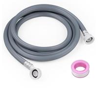 ilauke Washing Machine Hose and Dishwasher Hose Extension, 2.5m Cold Water Inlet Hose 6M with PTFE Tape,3/4 inch Washing Machine Connector Compatible with Most Washing Machines and Dishwashers