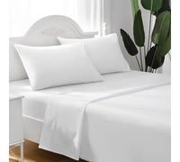 ILAVANDE White Queen Hotel Luxury Super Soft 1800 Series Microfiber 4 Piece Bed Sheet Set-Wrinkle Free & Breathable-Depth 14 Pocket for Queen Size Bed