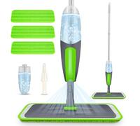 ILAVCOOL Spray Mops for Cleaning Floors - Microfiber Floor Flat Dust Mop with 3 Reusable Pads 550ML Refillable Bottle - Wet Dry Mop for Hardwood Laminate Tile Wood Vinyl Home Bathroom Kitchen