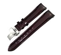 ILAZI 18mm Leather Cowhide Watch Bands，For Tissot 1853 T035.207 T035 Black White Purple Red Women's Watch Strap Free Tools(Purple,Golden buckle)