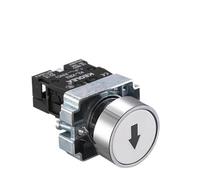 ILAZI 1Pcs Button Switch Self Reset Small Mushroom Head Emergency Stop 22mm Knob Key Start Inching Power on XB2-BG21 XB2-BA42 XB2-BS54(XB2-BA3341)