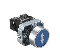 ILAZI 1Pcs Button Switch Self Reset Small Mushroom Head Emergency Stop 22mm Knob Key Start Inching Power on XB2-BG21 XB2-BA31 XB2-BS54(XB2-BA61781)