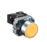 ILAZI 1Pcs Button Switch Self Reset Small Mushroom Head Emergency Stop 22mm Knob Key Start Inching Power on XB2-BG21 XB2-BA31 XB2-BS54(XB2-BA51)