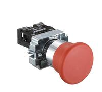 ILAZI 1Pcs Button Switch Self Reset Small Mushroom Head Emergency Stop 22mm Knob Key Start Inching Power on XB2-BG21 XB2-BA31 XB2-BS54(XB2-BC42)