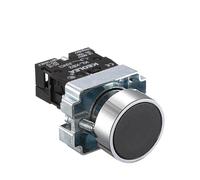 ILAZI 1Pcs Button Switch Self Reset Small Mushroom Head Emergency Stop 22mm Knob Key Start Inching Power on XB2-BG21 XB2-BA31 XB2-BS54(XB2-BA21)