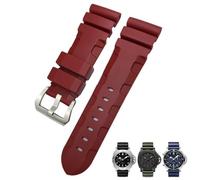 ILAZI 24mm 26mm Nature Rubber Watchband Fit for Panerai PAM Silicone Red Blue Watch Strap Waterproof Bracelets Tools