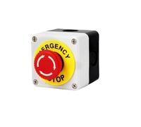 ILAZI DIY 1PCS 5A Elevator Power Start Push Button Switch Control Box Emergency Stop IP65 Waterproof Indicator Light(E)