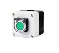 ILAZI DIY 1PCS 5A Elevator Power Start Push Button Switch Control Box Emergency Stop IP65 Waterproof Indicator Light(G)