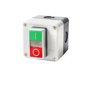 ILAZI DIY 1PCS 5A Elevator Power Start Push Button Switch Control Box Emergency Stop IP65 Waterproof Indicator Light(H)