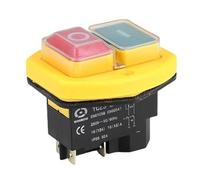 ILAZI Electromagnetic Switch 4/5 Pin 110V ON-OFF Momentary Reset Push Button With Cover IP55 Waterproof YCZ3-C Replace KJD17(YCZ3-B,5 Pins 110V)