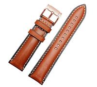 ILAZI For Fossil BQ2363/2453 ME3099 3052 3054 FS5380/5453 FS4735 FS4812 Cowhide Strap Vintage Genuine leather Watchband 20 22mm(Light brown RG,22mm)