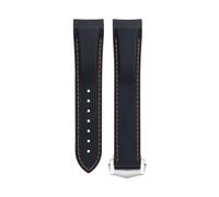 ILAZI Soft Flexible Rubber Watchband For Omega Speedmaster Moonwatch Seamaster 300 AT150 PLANET OCEAN 600 Wristband 20/21/22mm Silver tip buckle
