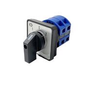 ILAZI YMW26-25/2 Rotating Selector 25A 2 Poles 3 Position Control Motor Circuit Changeover LW26 LW28 LW39B Cam Switch(1-0-2)