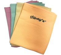 ilbay's Magical Microfibre Cloths for Kitchen, Bath and Car [Pack of 4] Cleaning streak-free on all glass surfaces only with water without any chemicals