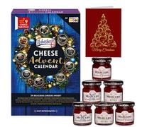 Ilchester Cheese Advent Calendar 2025 and 6x Chutney - 24 Wrapped Cheese Selection - Food Advent Calendar 2025, Christmas Gifts Hamper for Women, Food Gifts
