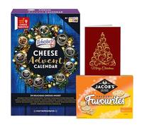Ilchester Cheese Advent Calendar 2025 and Cracker Mix - 24 Wrapped Cheeses Selection - Food Advent Calendar 2025, Christmas Gifts for Men Women, Food Hamper, Cheese Hamper