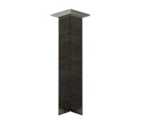 Ilcom 100mm Internal Corner For Steel Skirting Boards Fc - Black Brushed