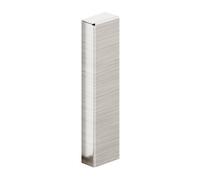 Ilcom 100mm Left End Elegant Finish For Steel Skirting Board Fc - Silver Brushed