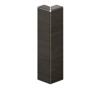Ilcom 100mm Outside Corner For Steel Skirting Boards Fc - Black Brushed