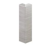 Ilcom 100mm Outside Corner For Steel Skirting Boards Fc - Silver Brushed