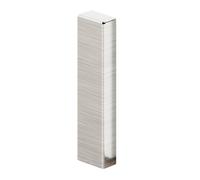Ilcom 100mm Right End Elegant Finish For Steel Skirting Board Fc - Silver Brushed