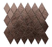 Ilcom Glass Mosaic On Mesh For Bathroom Or Kitchen 250M X 292mm - Metallic Copper Brown