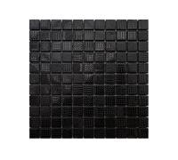 Ilcom Glass Mosaic On Mesh For Bathroom Or Kitchen 300mm X 300mm - Black Lace