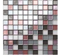 Ilcom Glass Mosaic On Mesh For Bathroom Or Kitchen 300mm X 300mm - Pink Floyd