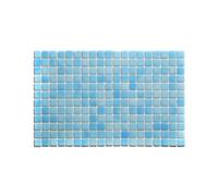 Ilcom Glass Mosaic On Mesh For Bathroom Or Kitchen 32.5mm X 51.5mm - Caribbean Pool