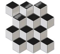 Ilcom Mosaic Tile Sheet In Ceramic On Mesh 25.5Cm X 29.5Cm - Kubrick