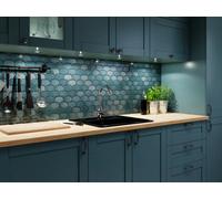 Ilcom Mosaic Tile Sheet In Ceramic On Mesh 30.0 Cm X 26.5 Cm - Blue Plum