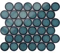 Ilcom Mosaic Tile Sheet In Ceramic On Mesh 30.6Cm X 26.5Cm - Adriatic Breeze