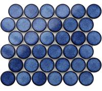 Ilcom Mosaic Tile Sheet In Ceramic On Mesh 30.6Cm X 26.5Cm - Ocean Breeze