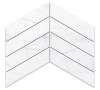 Ilcom Mosaic Tile Sheet In Ceramic On Mesh 31.6Cm X 21.5Cm - Marble Spruce