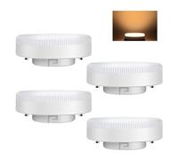ILEEDear 9W 3000K GX53 LED Under Cabinet Lighting, No Flicker, Warm White Daylight Bulbs for Aesthetic Room Decor, Non Dimmable, Pack of 4