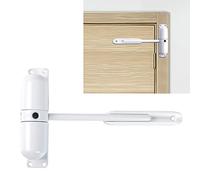 iLEEYU Automatic Door Closer, Safety Spring Door Closers - Easy to Install to Convert Hinged Doors to Self-Closing - Diecast Construction-White