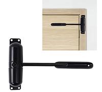 iLEEYU Automatic Door Closer, Safety Spring Door Closers - Easy to Install to Convert Hinged Doors to Self-Closing - Diecast Construction-Black