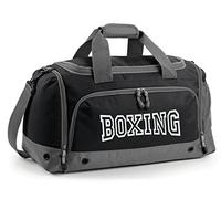 iLeisure Boys Personalised Boxing Holdall Personalised Printed Holdall with Your Name Generic Name or Club Kids Boys Mens Kit Bag Bag (Black)