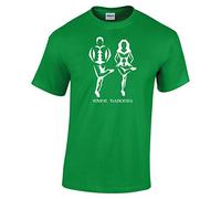 iLeisure Irish River Dance with Name/Club Tee Shirt Personalised with Your Name for Girls Kids Beautiful Irish Dancers Design (7-8) Navy