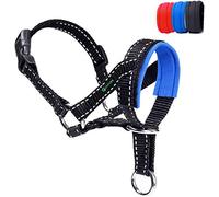 ILEPARK Dog Head Collar with Reflective Strap, Head Halter Collar for Dogs, Adjustable and Easily Control, for Small Medium and Large Dogs. (S,Blue)