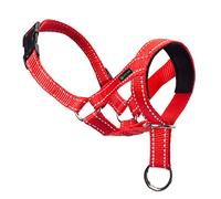 ILEPARK Dog Head Collars for Training, Colorful Head Harness for Dogs to Stop Pulling, Adjustable and Easily Control Head Halter (M,Red)