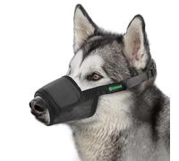 ILEPARK Soft Dog Muzzle, Muzzles with Breathable Beehive Adjustable Fit Small Medium Large Dogs, Prevent Biting, Barking and Chewing(XL, Black)