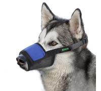 ILEPARK Soft Dog Muzzle, Muzzles with Breathable Beehive Adjustable Fit Small Medium Large Dogs, Prevent Biting, Barking and Chewing(S, Blue)