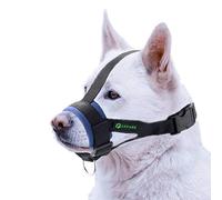 ILEPARK Soft Dog Muzzle Nylon Adjustable to Prevent from Biting, Barking and Chewing, Training Pets (S, Blue)