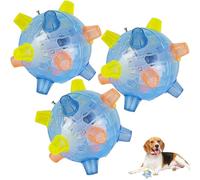 ILESTDG PetsBoro Dog Ball - Wicked Ball Air - De LED Balle Sautante Éclairage Animaux Jouets Musique Balles (3PCS)