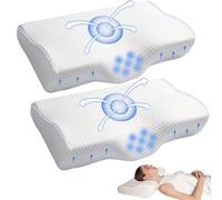 ILESTDG The Original Groove® Pain Relief Pillow - Sleep Better, Wake Up Pain-Free, You Will Wake Up Refreshed (2 pieces)