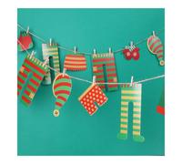 ILFD Group Ltd Christmas Elf Washing Line | Size: 12 Pack ILFD Group Ltd Multicolor 12 Pack